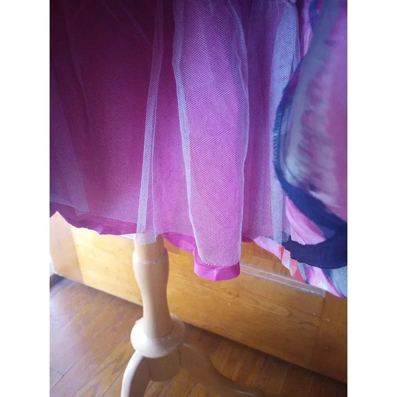 Eliza J Floral Mini Halter Dress Sz 6 Navy Pink Belted Fit In Flare Pockets - Picture 7 of 14